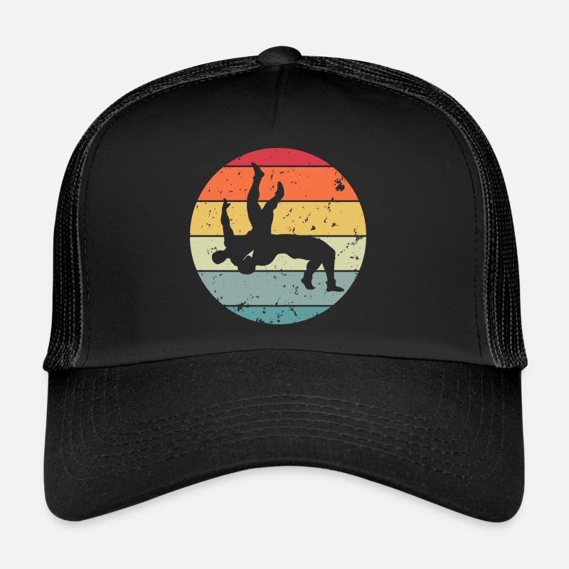 Ringen Männer Kampf Training Turnier Geschenk - Trucker Cap - Schwarz/Schwarz