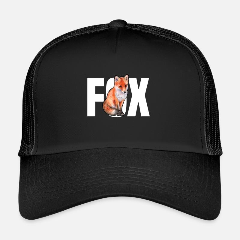 fox - Trucker Cap - Schwarz/Schwarz