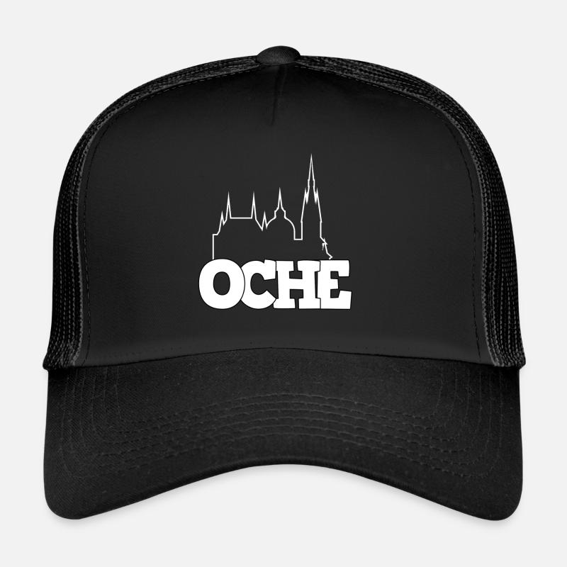Oche Aachen Ingenieur Student - Trucker Cap - Schwarz/Schwarz