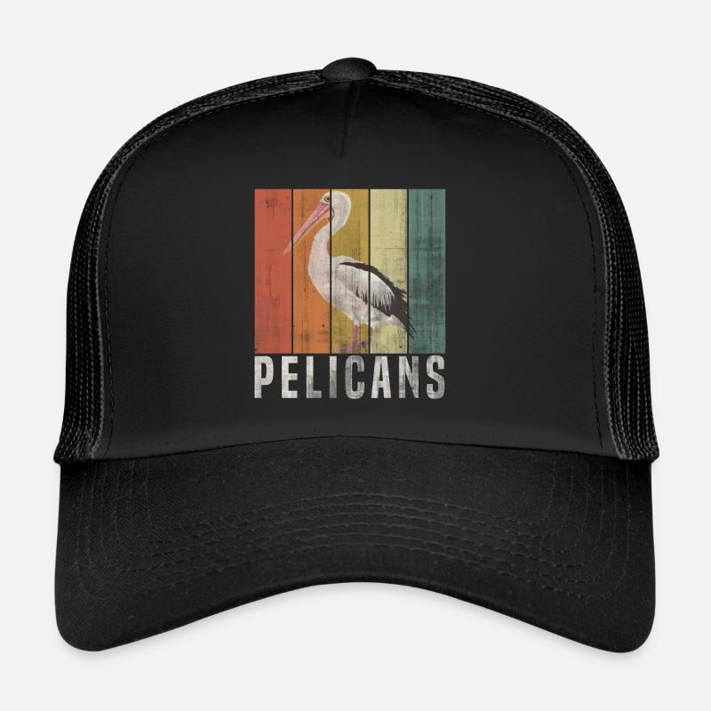 Pelikane retro - Trucker Cap - Schwarz/Schwarz