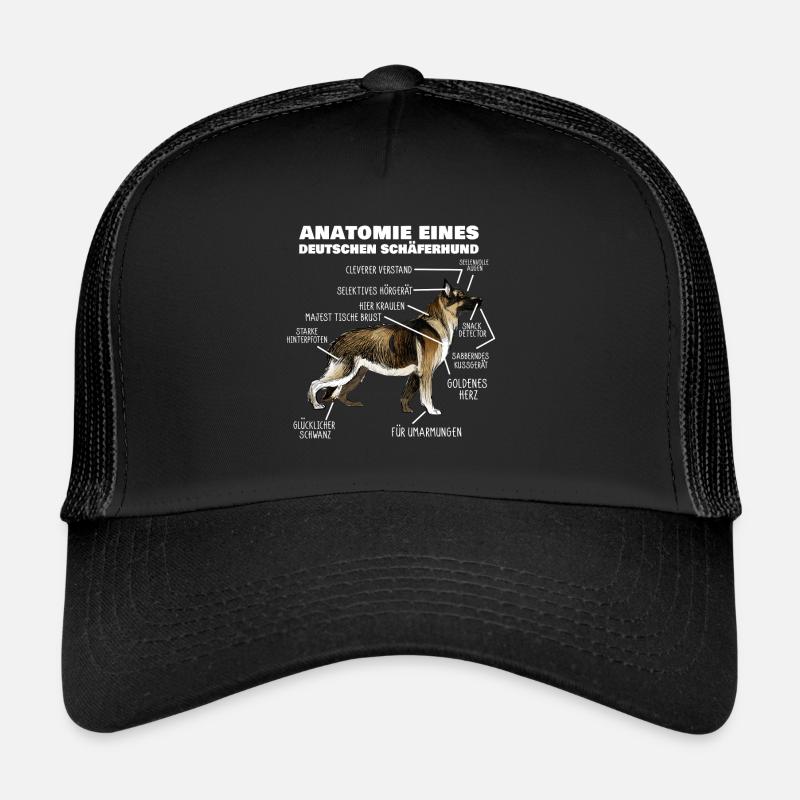 Deutscher Schäferhund Hundebesitzer Hundehalter - Trucker Cap - Schwarz/Schwarz