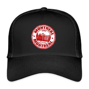 Montreal Stamp - Trucker Cap - black/black - Front