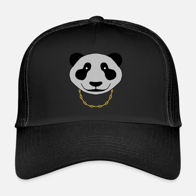 Panda - Trucker Cap - Schwarz/Schwarz