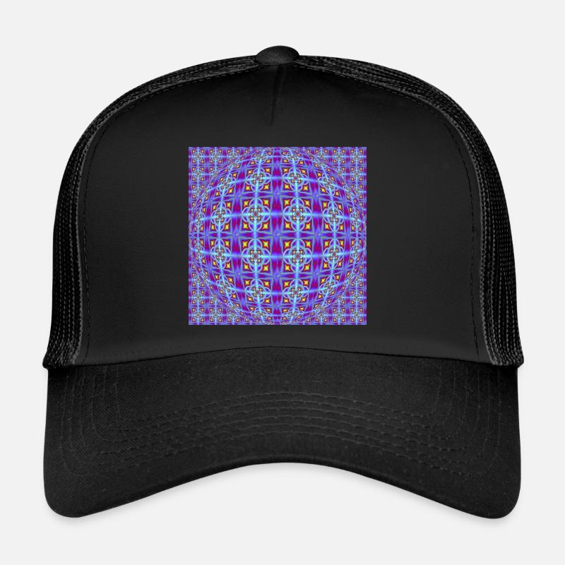 FRACTAL PATTERN LIGHT OP ART Trucker Cap