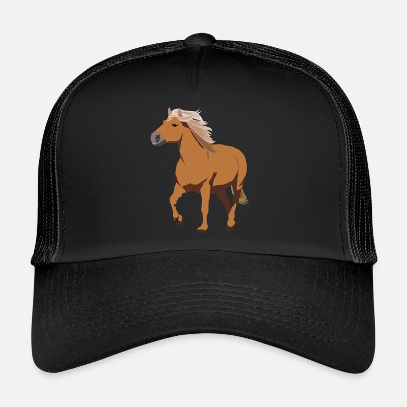 Poney à cheval Haflinger Casquette trucker 
