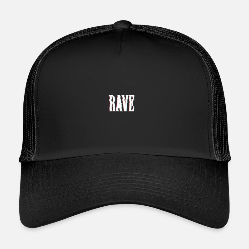 Rave Elektronische Musik Verzerrte Optik Trucker Cap