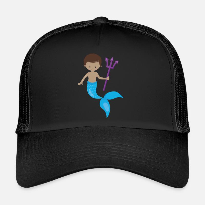 Cute mermaid with trident Trucker Cap