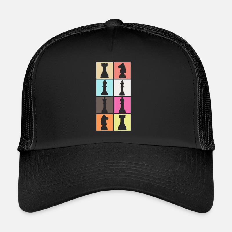 Schach - Trucker Cap - Schwarz/Schwarz