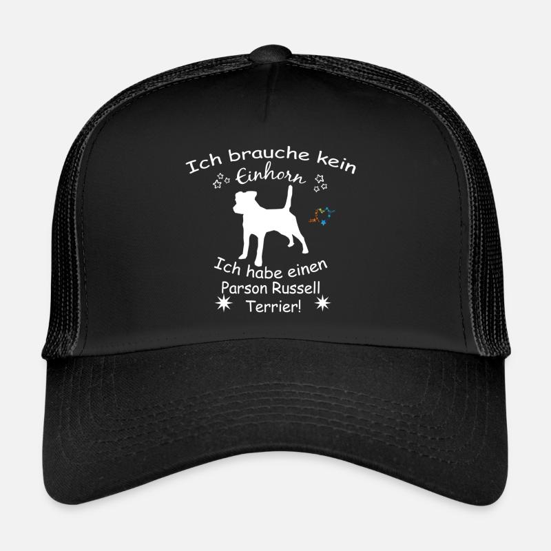 Parson Russell Terrier Tshirt - Parson Russell - Trucker Cap - Schwarz/Schwarz