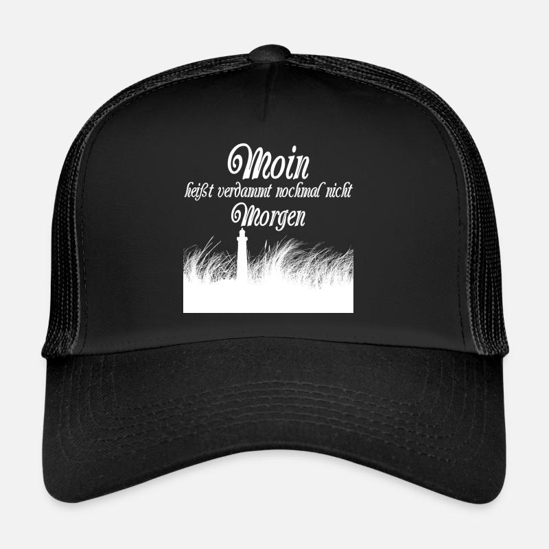 Moin nicht Morgen - Trucker Cap - Schwarz/Schwarz