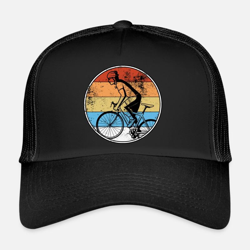 Bicycle vintage retro - Trucker Cap - black/black