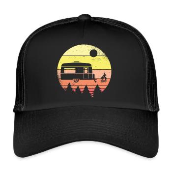 Camping Caravan Camper Camp Tentes Camping-car - Casquette trucker  - noir/noir - Devant