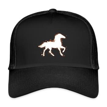 Chevaux chevaux - Casquette trucker  - noir/noir - Devant