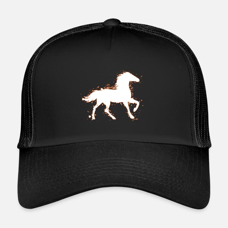 Chevaux chevaux - Casquette trucker  - noir/noir