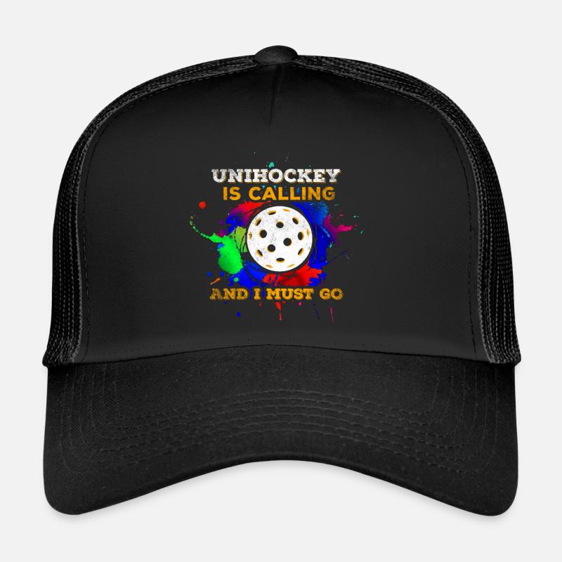 Unihockey - Trucker Cap - Schwarz/Schwarz