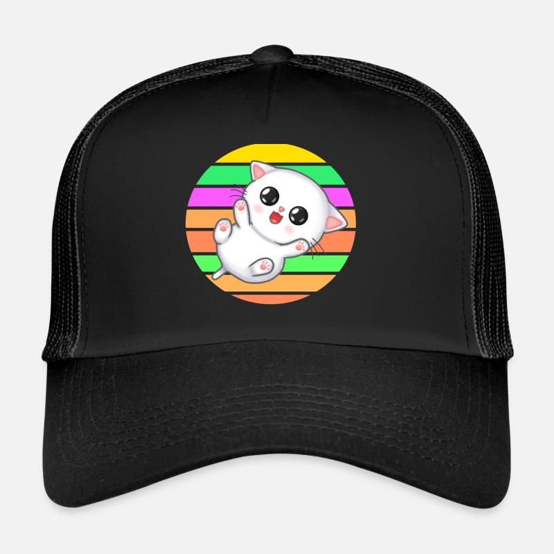 Bébé chaton au coucher du soleil Casquette trucker 
