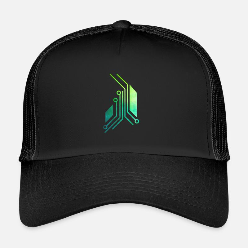 Circuit imprimé vert Casquette trucker 