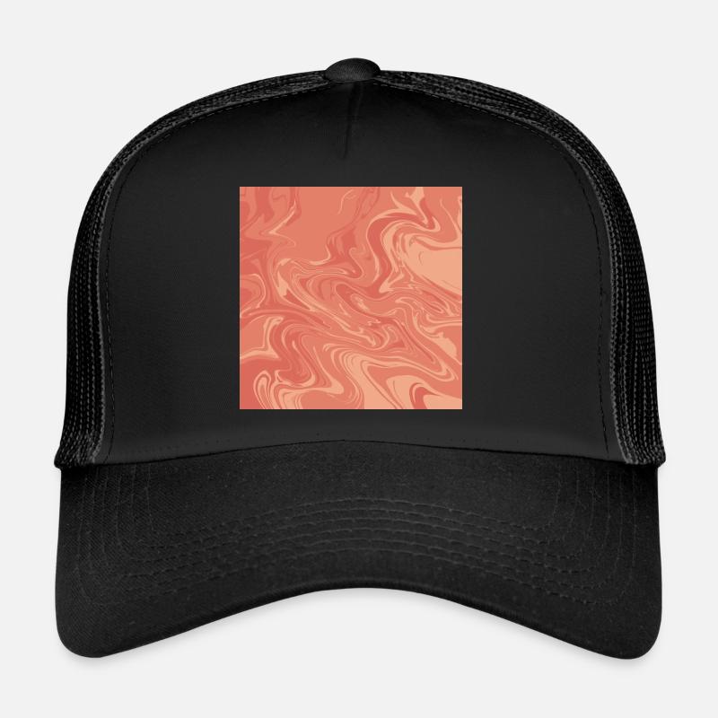 Marbre orange Casquette trucker 