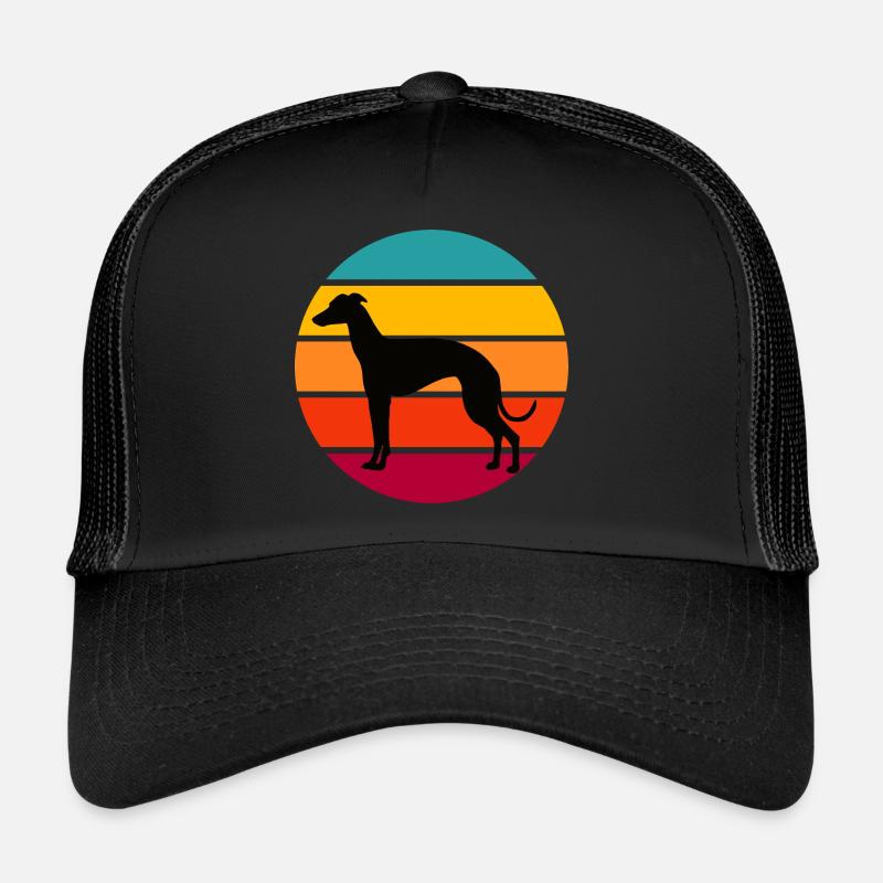 Greyhound rétro de coucher du soleil Casquette trucker 