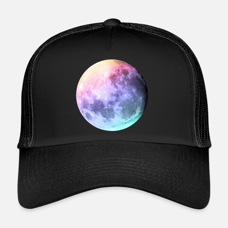 Mond in Pastell Regenbogen Trucker Cap