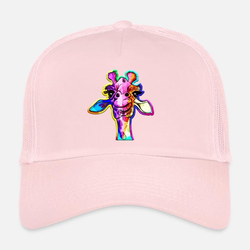 Regenbogen Giraffe Punk Giraffe Rainbow Trucker Cap