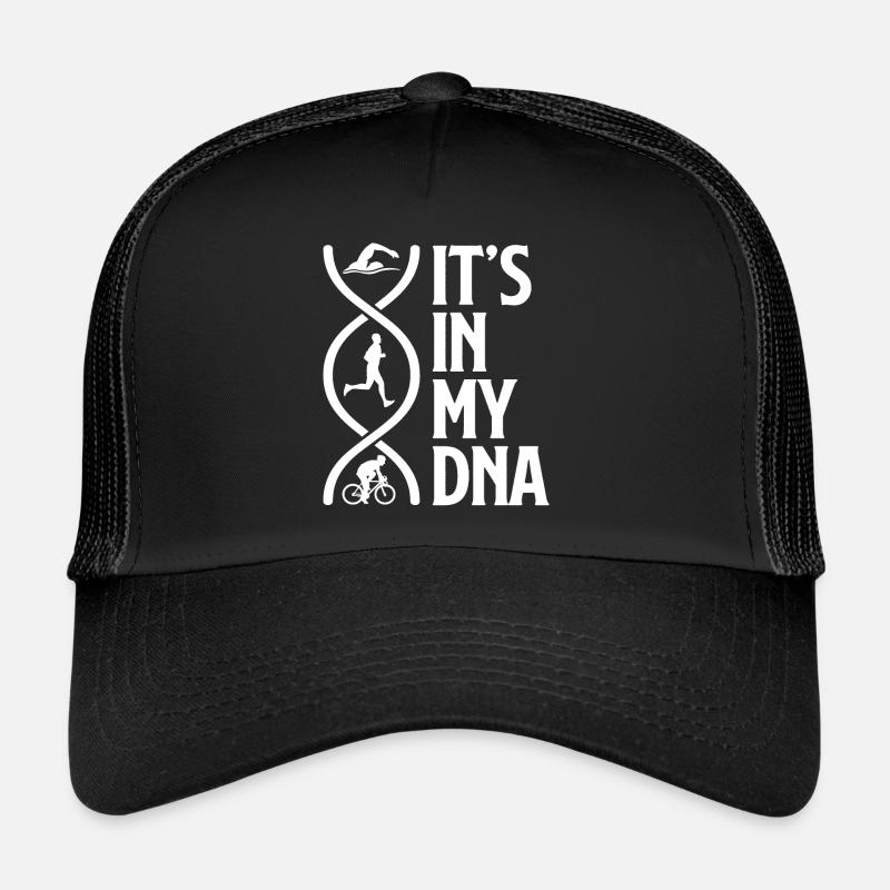 Triathlon it es in my dna - Trucker Cap - Schwarz/Schwarz