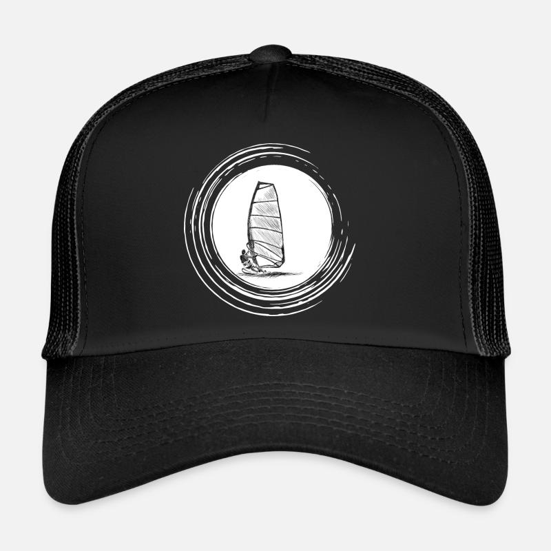 Planche à voile - Casquette trucker  - noir/noir