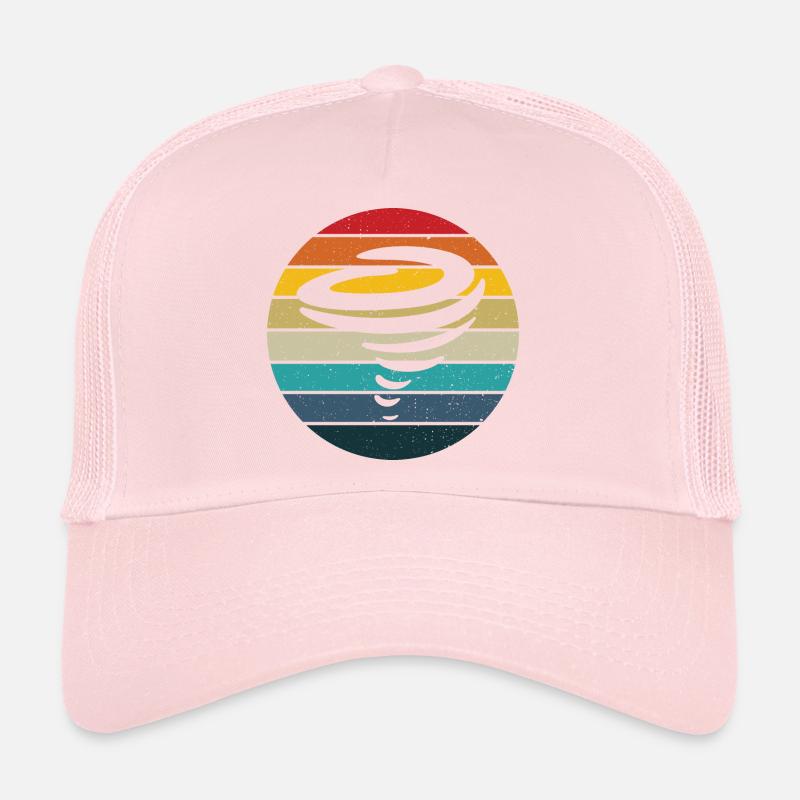 Cadeau rétro de chasseur de tempête de coucher du soleil de tornade Casquette trucker 