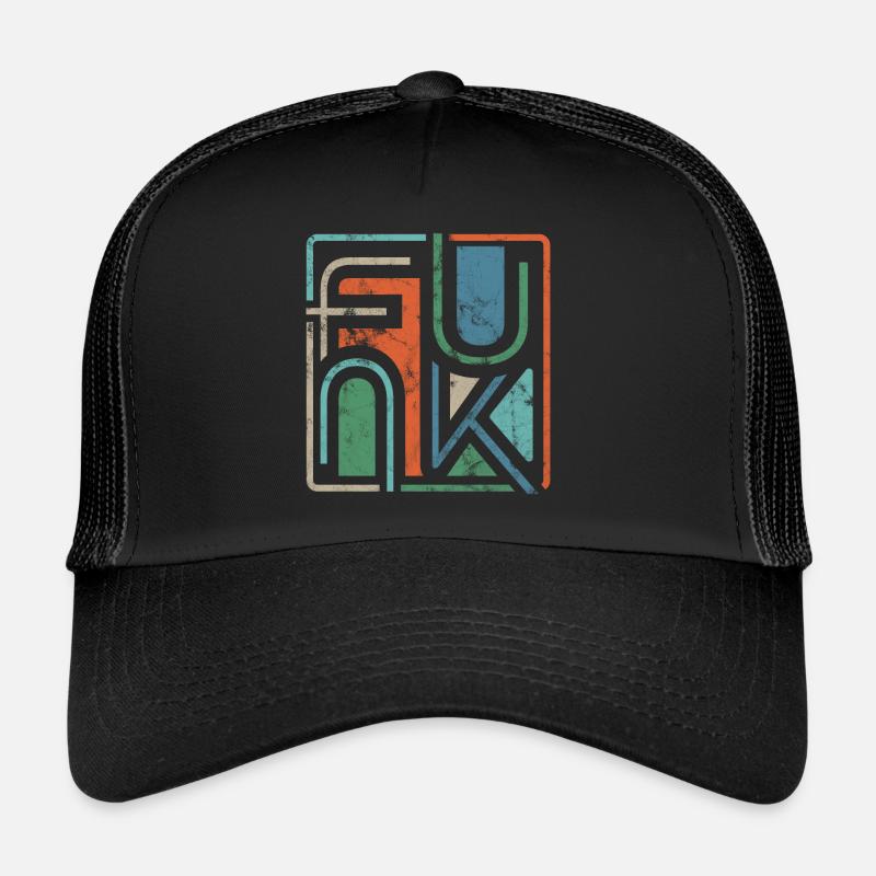 Funk Funky Retro - Casquette trucker  - noir/noir