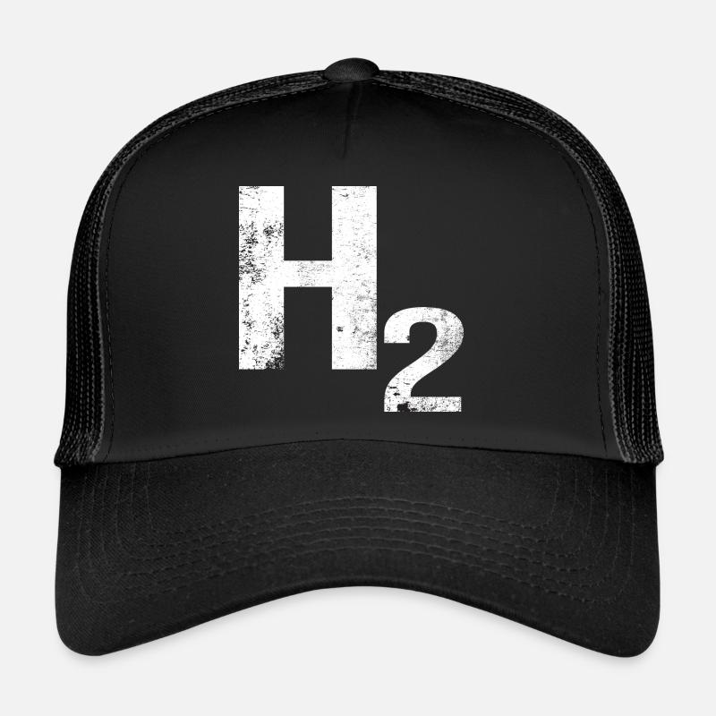 H2 Wasserstoff - Trucker Cap - Schwarz/Schwarz