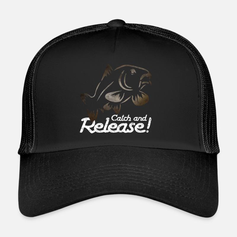 Catch and Release - Karpfenangeln - Trucker Cap - Schwarz/Schwarz