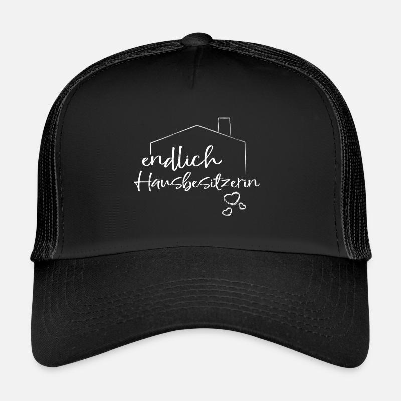 Endlich Hausbesitzerin - Trucker Cap - Schwarz/Schwarz