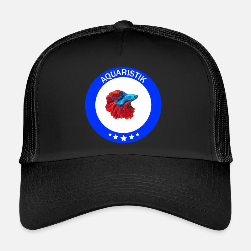 Aquaristik Badge mit Kampffisch Betta splendens Trucker Cap