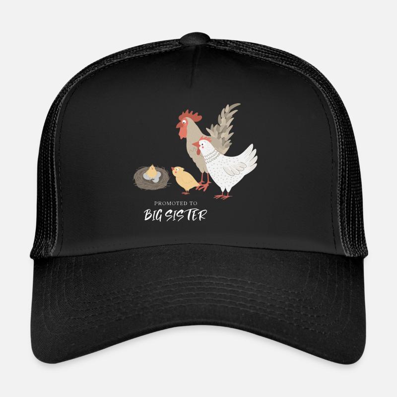 Zur großen Schwester befördert - Trucker Cap - Schwarz/Schwarz