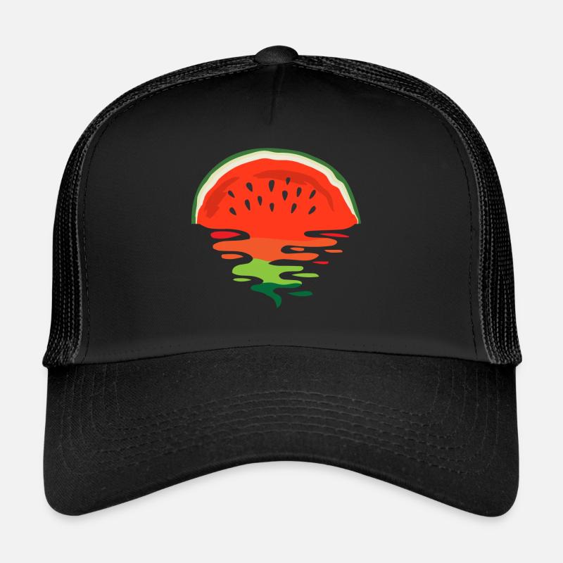 Coucher de soleil Melon Casquette trucker 