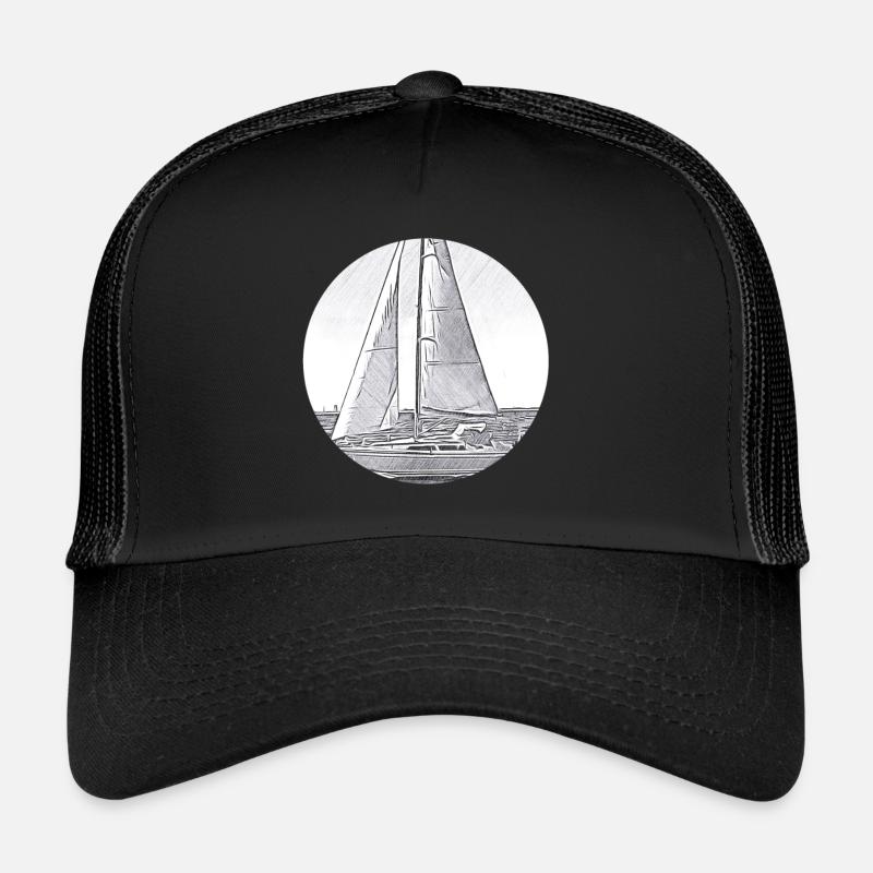 sail - Trucker Cap - black/black