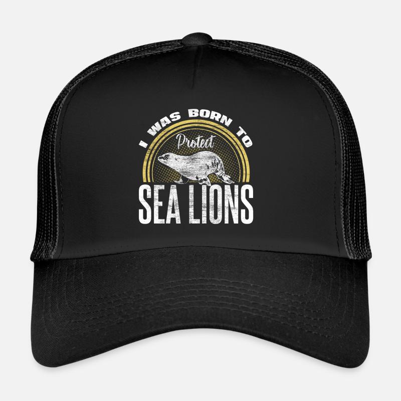 Seelöwe Meeresbewohner - Trucker Cap - Schwarz/Schwarz