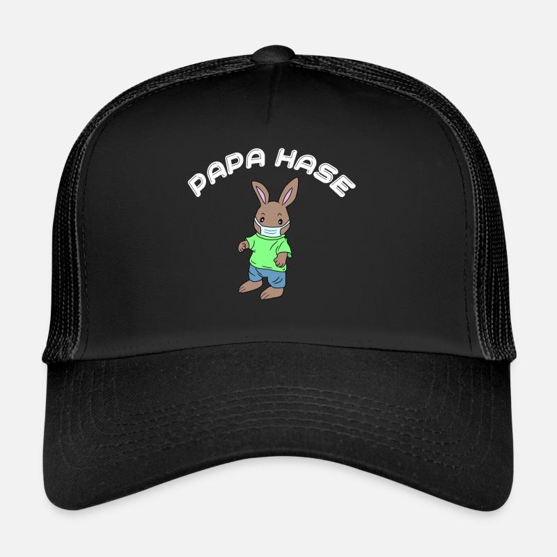 Papa Hase - Trucker Cap - Schwarz/Schwarz