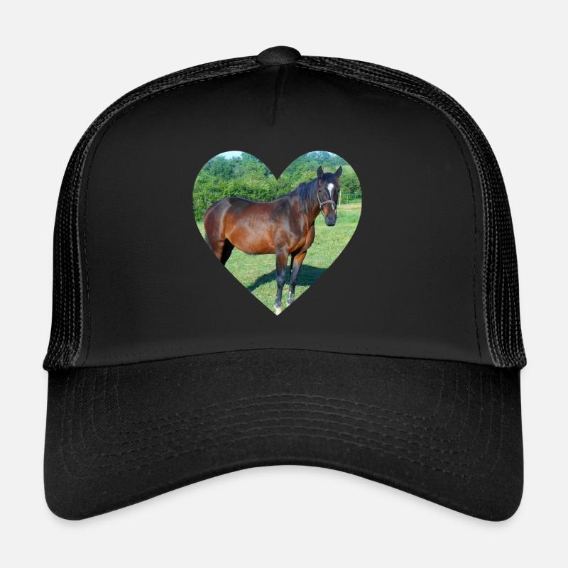 Conception du coeur de cheval Casquette trucker 