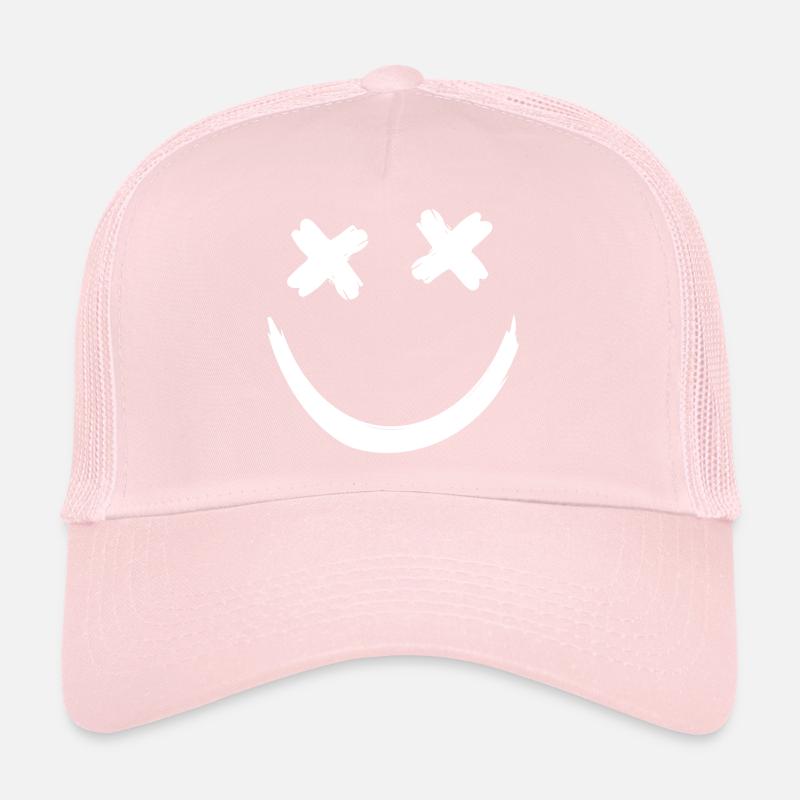 Visage mort Sourire minimal Casquette trucker 