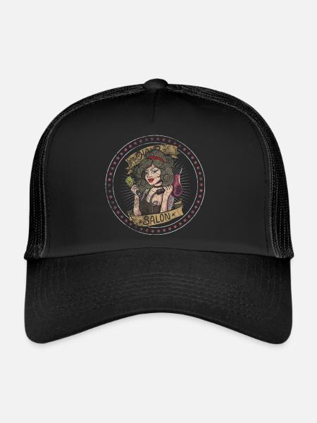 Hairdresser Friendly hairdresser Föhn - Trucker Cap - black/black - Front