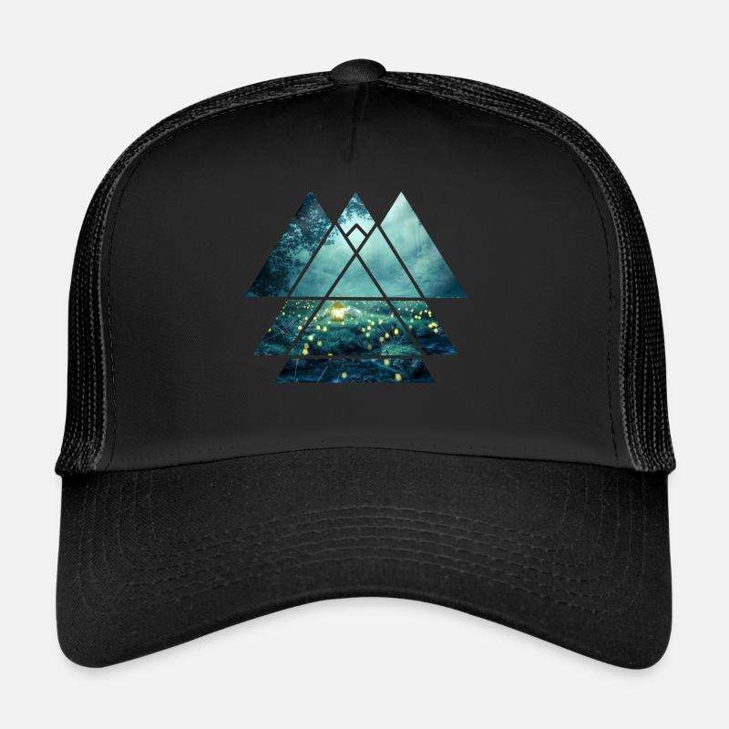 Abstract Forest Art - Trucker Cap - black/black