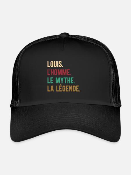 LOUIS L'HOMME LE MYTHE LA LÉGENDE - Casquette trucker  - noir/noir - Devant