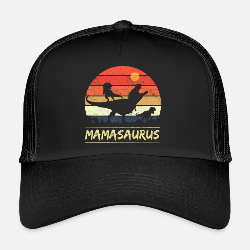 Mamasaurus - Rétro - Casquette trucker  - noir/noir