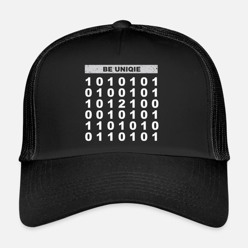 Einzigartig sein - Trucker Cap - Schwarz/Schwarz