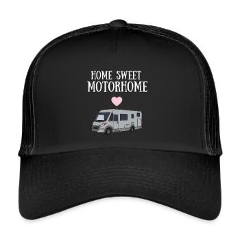 Home sweet motorhome - Trucker Cap - Schwarz/Schwarz - Vorne