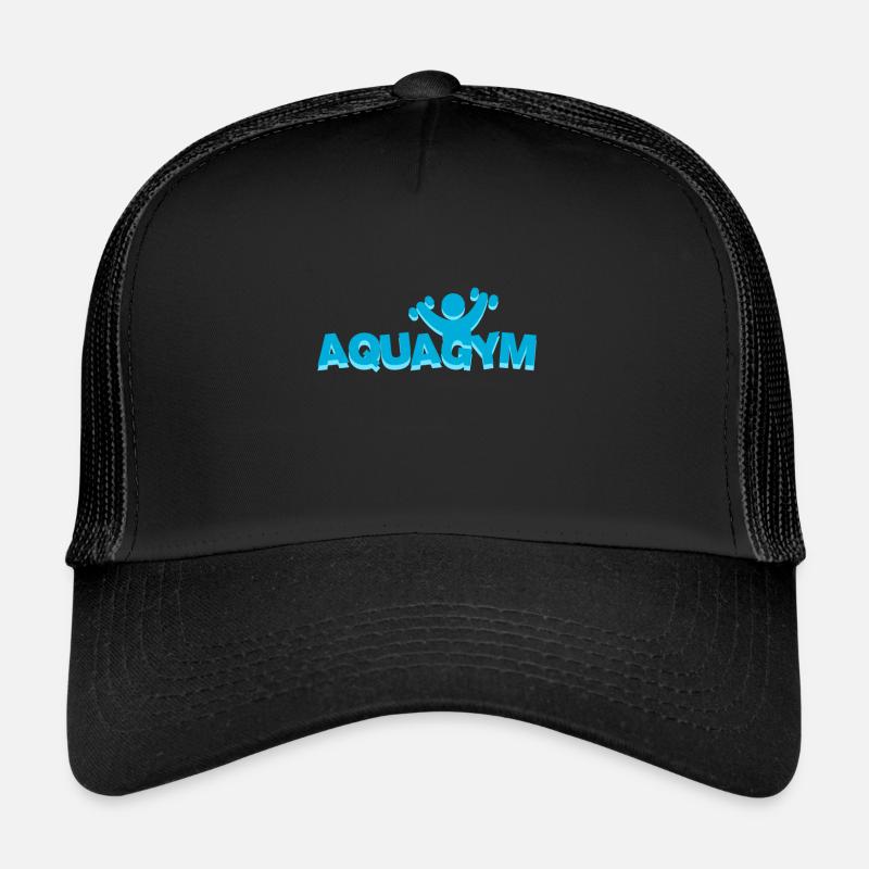 Aquagym - Casquette trucker  - noir/noir