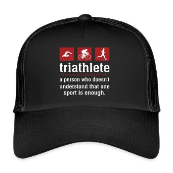 Triathlon Geschenk Triathlon Triathlon Triathlet - Trucker Cap - Schwarz/Schwarz - Vorne