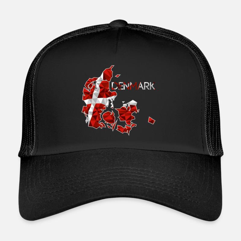 Dänemark - Trucker Cap - Schwarz/Schwarz