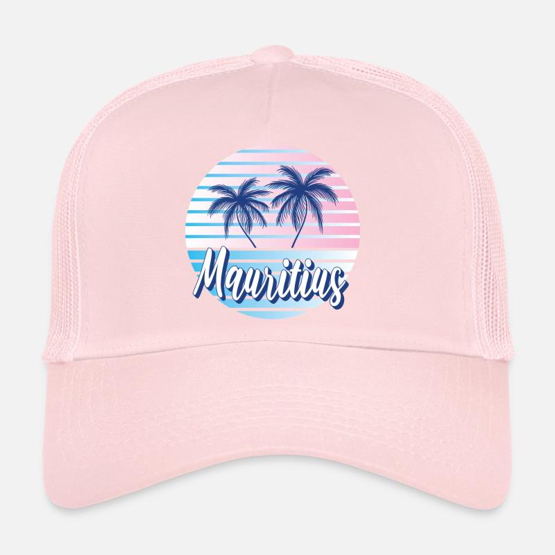 Mauritius bunte Retro Sommer Strand Design Trucker Cap